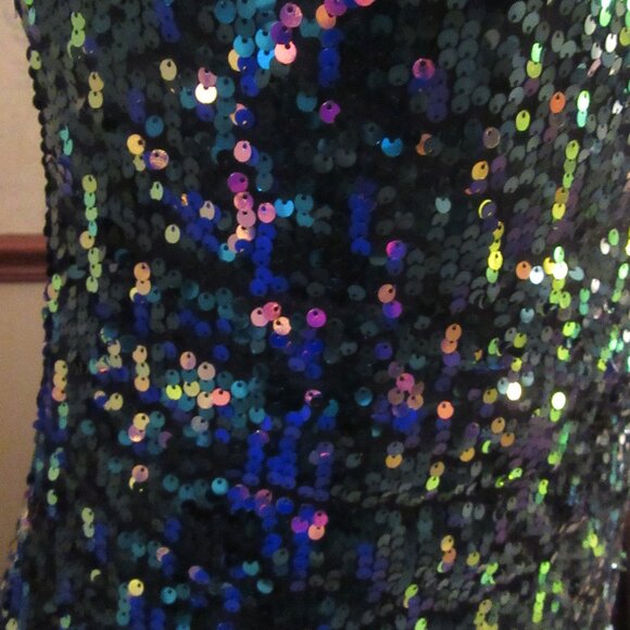 NWT Strapless Iridescent Sequin Charmed Hearts Body-Con Dress XL - Picture 10 of 15
